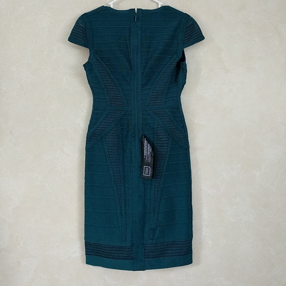 Herve Leger Bandage Bodycon Elena Dress Teal - Picture 5 of 6
